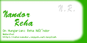 nandor reha business card